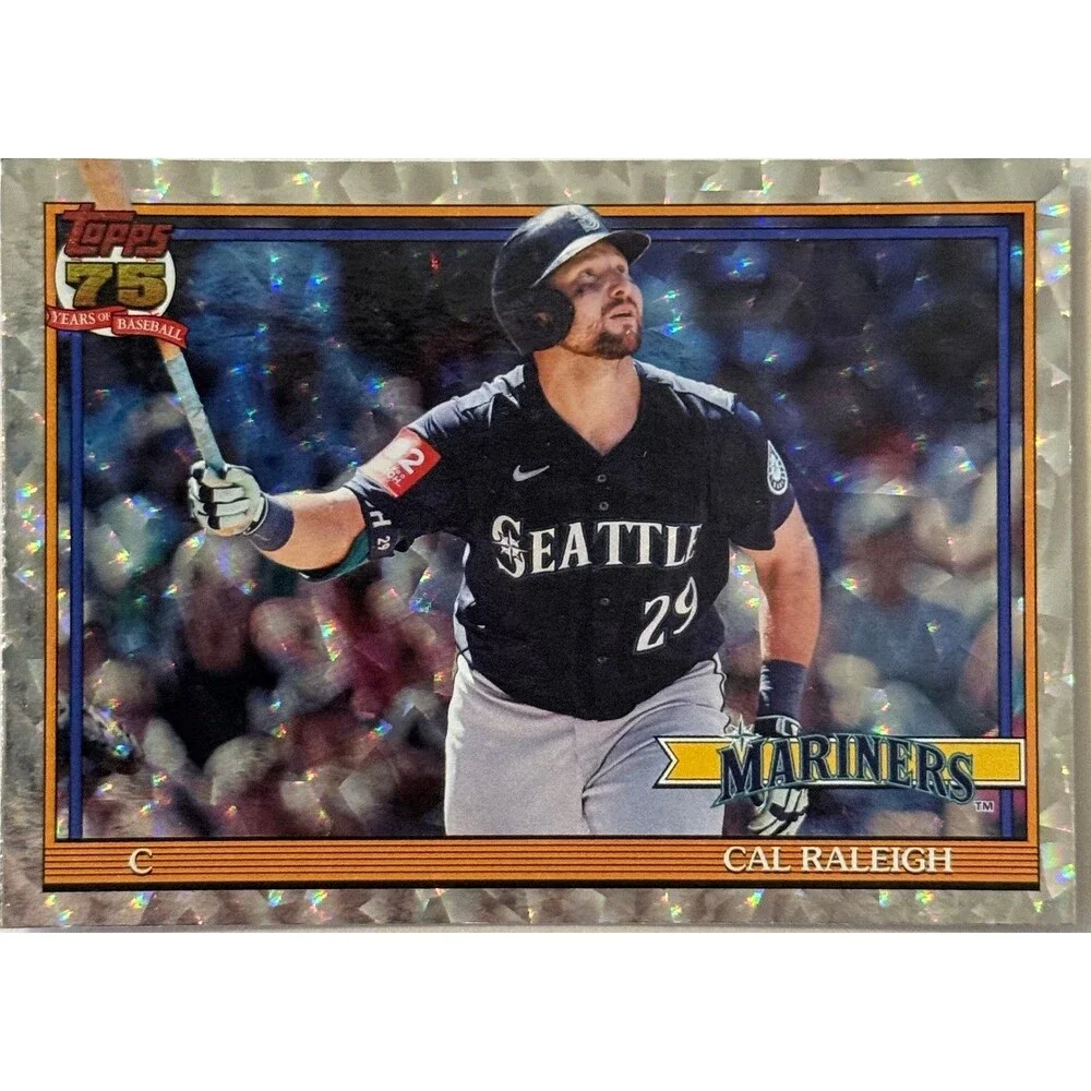 2026 Topps series 1 - 1991 Silver Crackleboard T91-88 Cal Raleigh Mariners